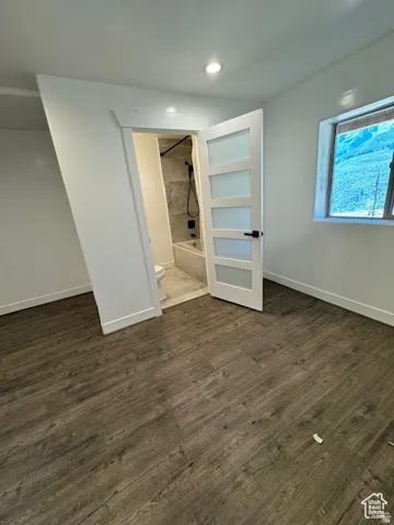 Wood-finish flooring throughout