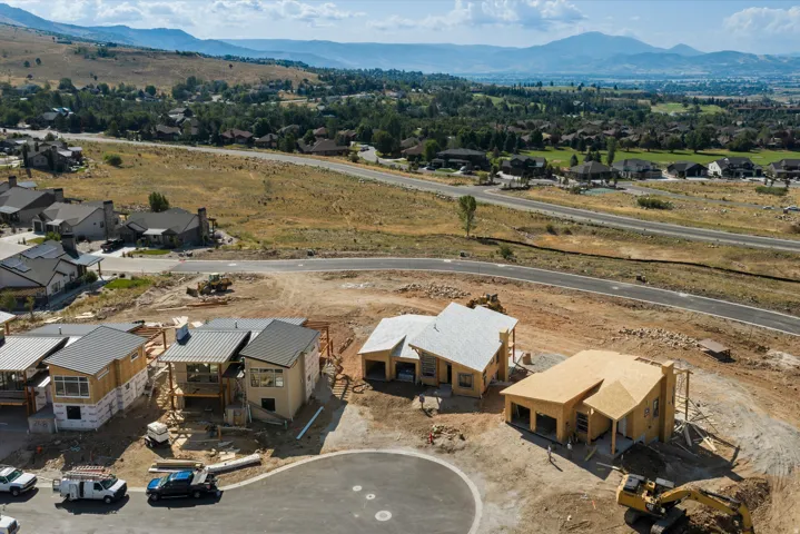 New construction homes in various stages of development