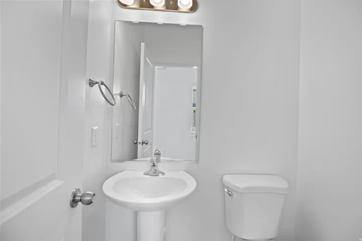 Half bath on the first floor