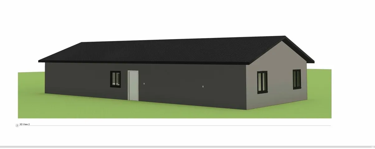 Architectural Rendering. Illustrating an exterior perspective of the property