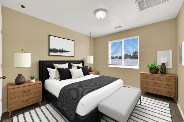 Virtually staged bedroom 2