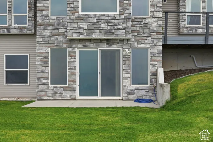 Exterior stone veneer accenting the property