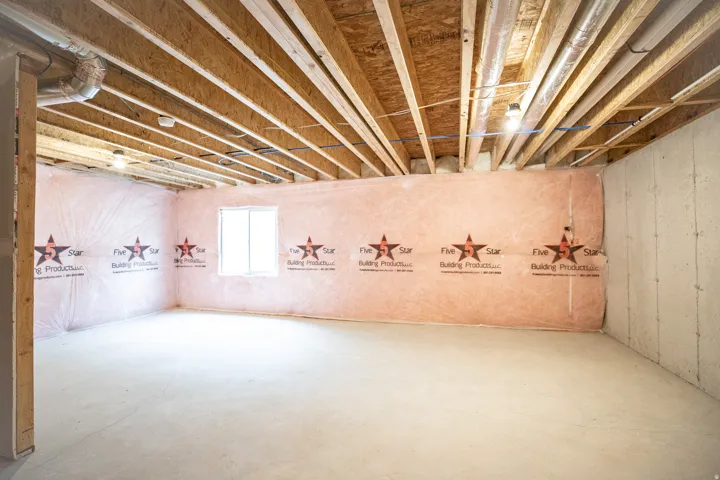 View of unfinished basement