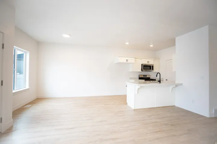 Dining nook with large window