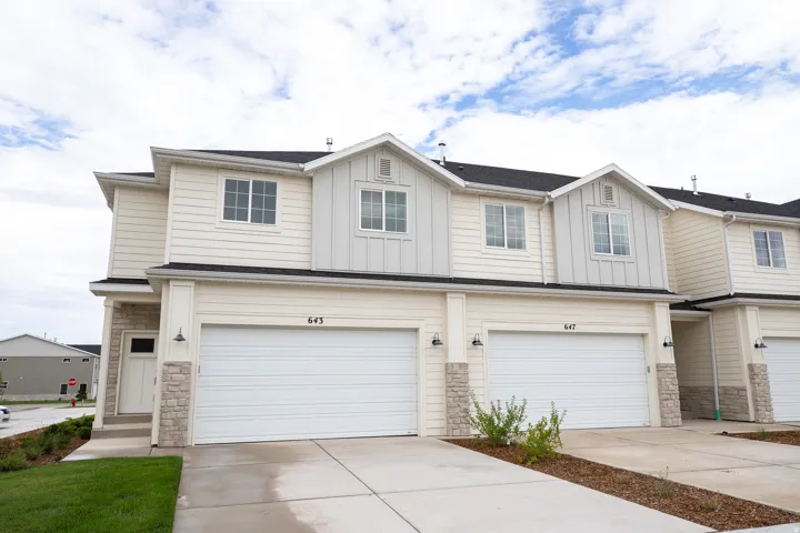 View of front elevation of the townhome