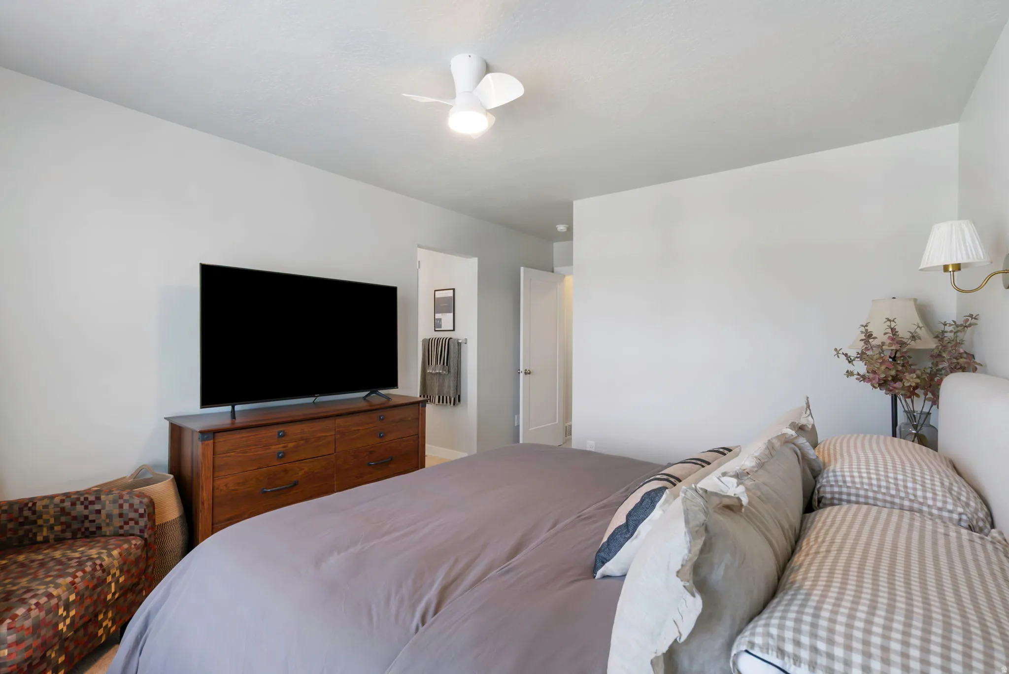 Recessed wall sconce with pleated shade