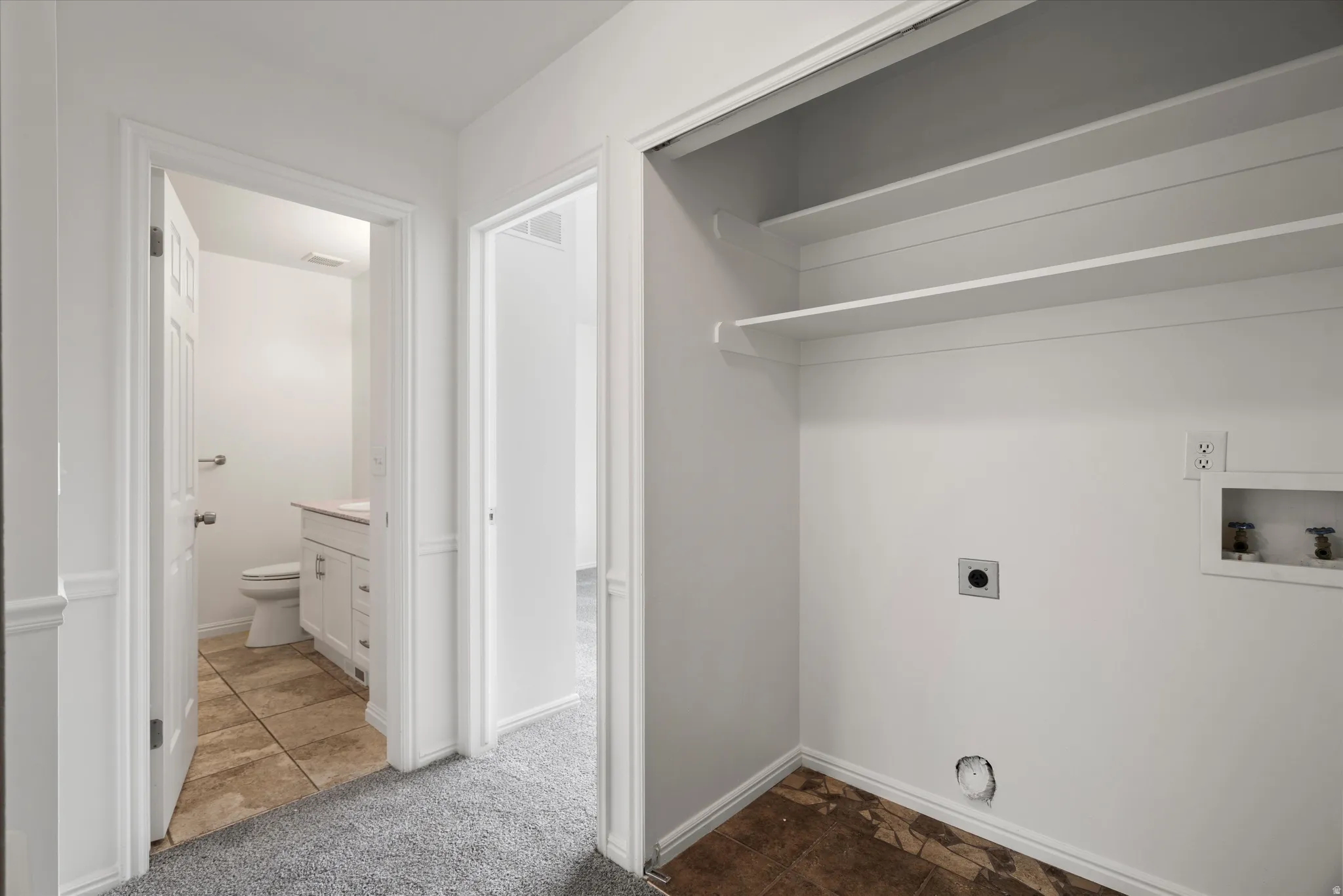 Laundry and full bathroom