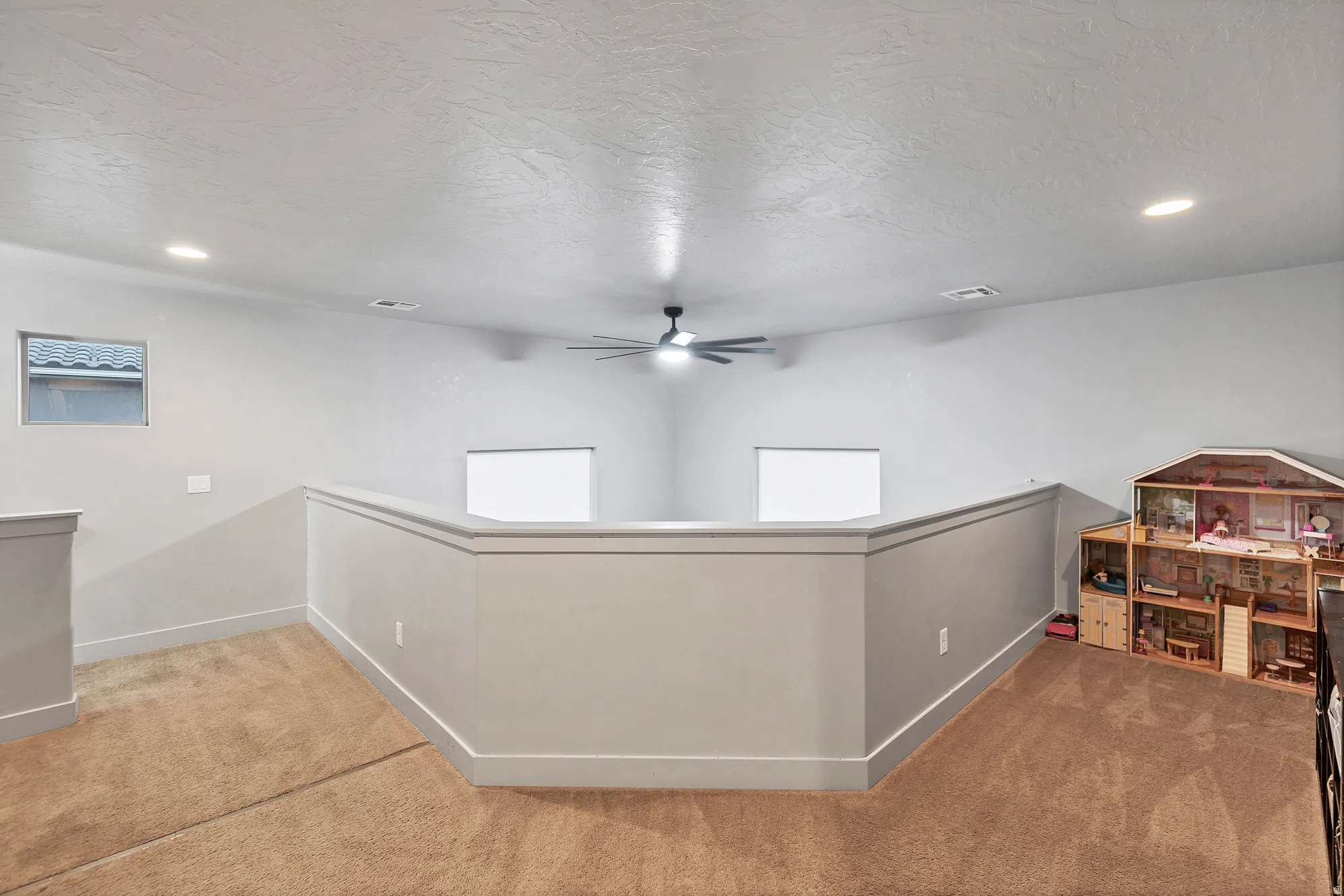 upstairs