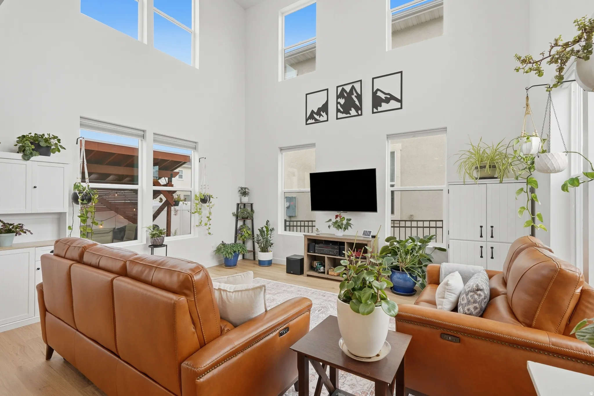 2 Story Living Room full of windows and light!