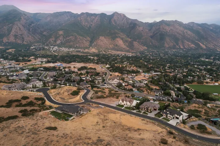 Expansive residential development with mountain backdrop