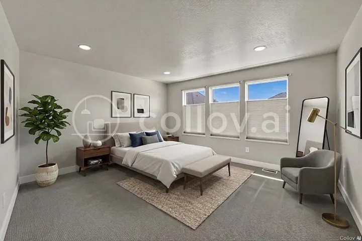 *Virtually staged primary bedroom on main level*