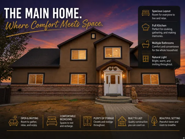 Property Marketing Flyer. Outlining features of the property and its immediate surroundings
