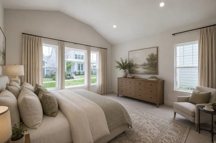 Primary Bedroom *Staged using AI as a courtesy to buyers