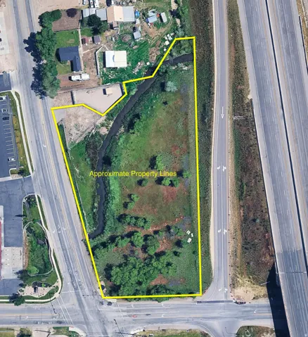 Map / location with property parcel outlined