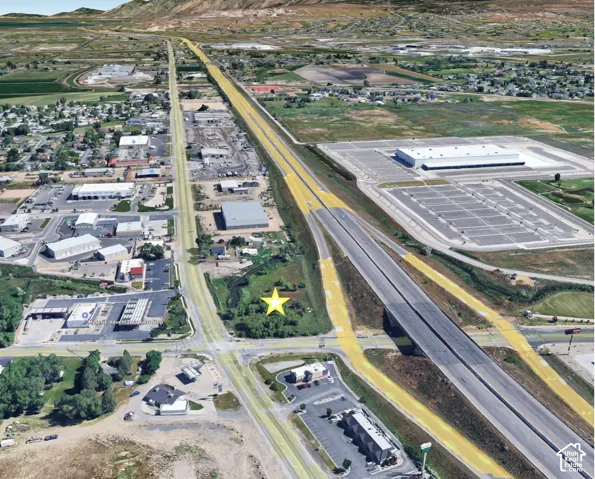 Aerial view looking North
