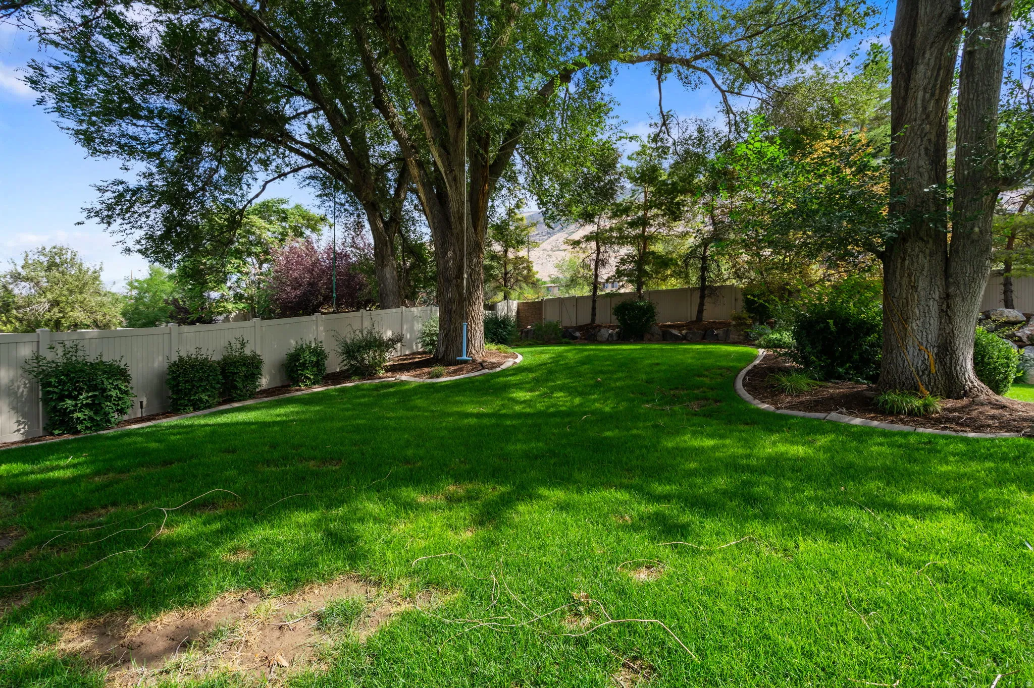 Access to the Murdock Trail--Expansive green lawn with mature trees, the funnest Tree Swing, established landscaping, and a privacy fence