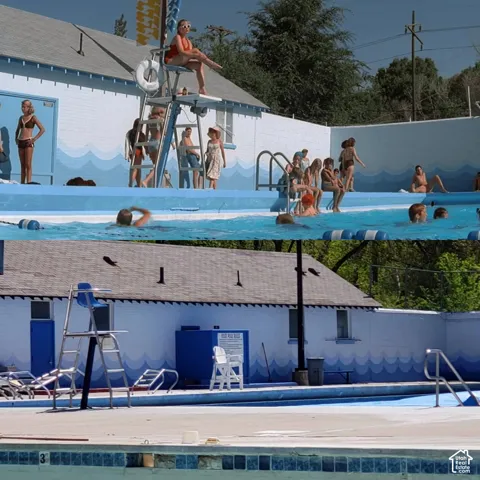 The public pool across the street is where Sandlot was filmed. What an iconic cinematic location!