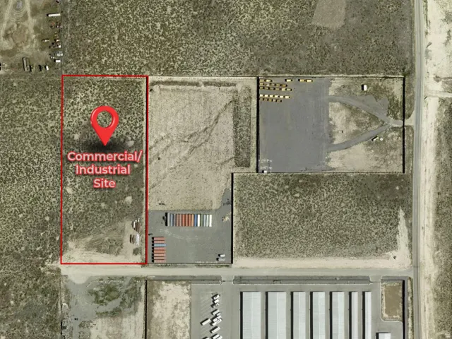 Aerial Site Plan. Identifying the boundaries of the commercial/industrial property.