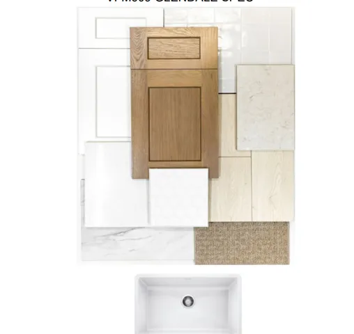 Material Selection Board. Displaying a range of finishes and fixtures for the property