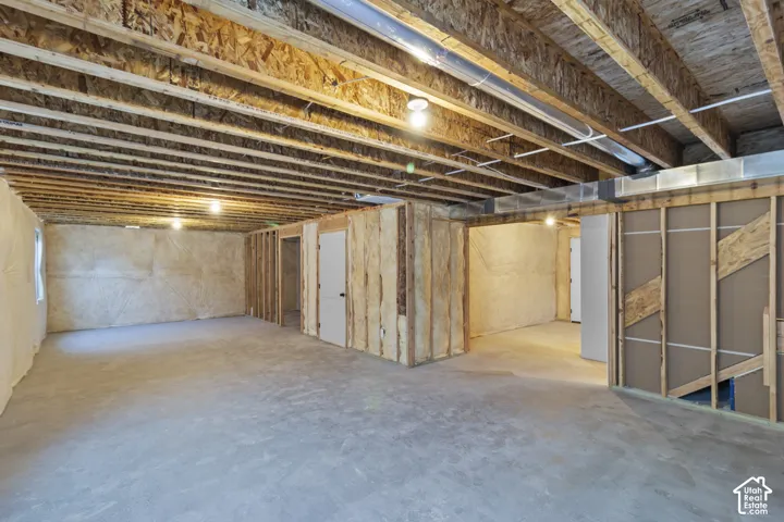 Spacious unfinished basement offering significant expansion potential