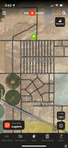 Digital Map Interface. Displaying property boundaries and ownership details