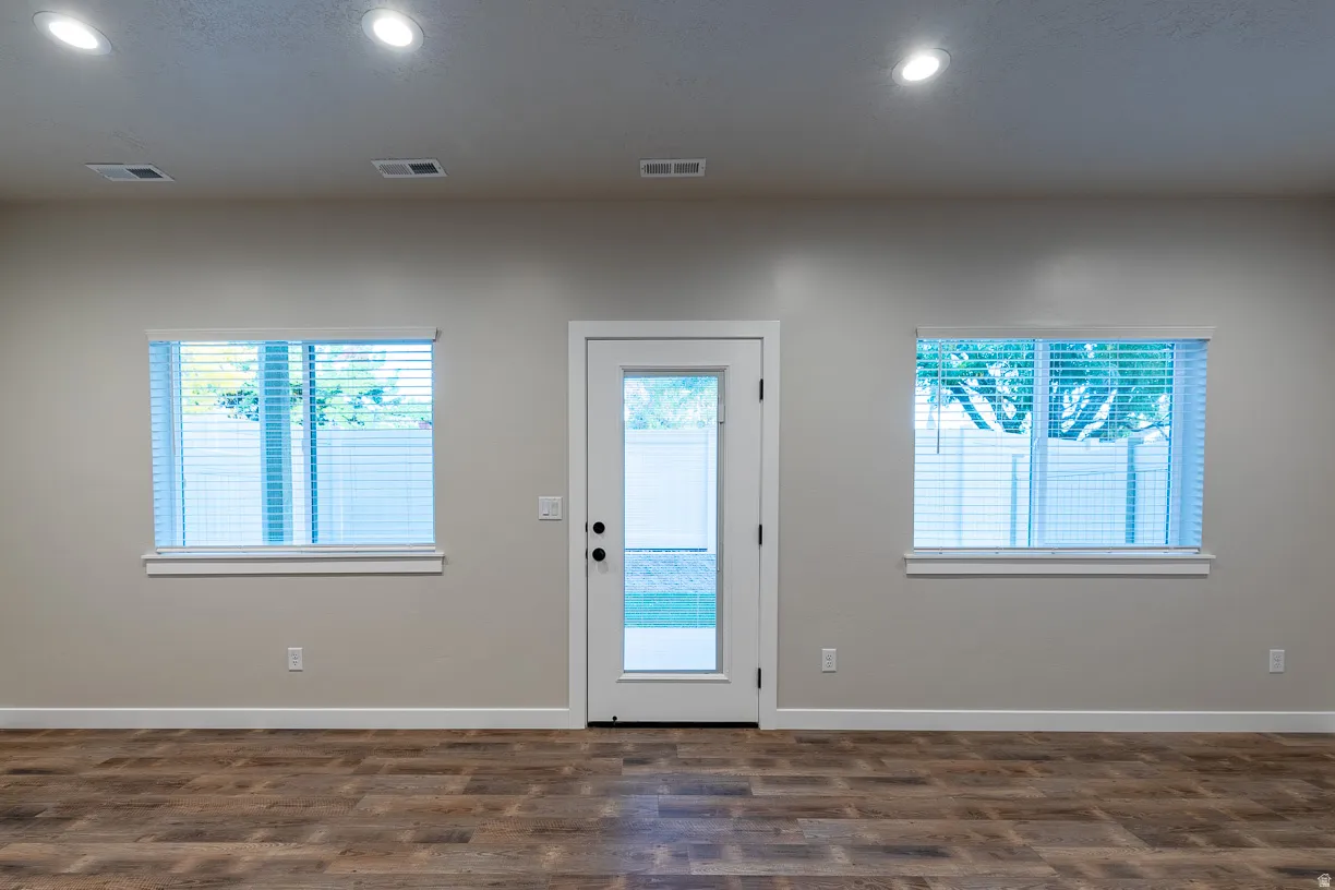 Wood-finish flooring throughout