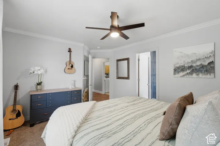 Spacious bedroom is perfect for relaxing.