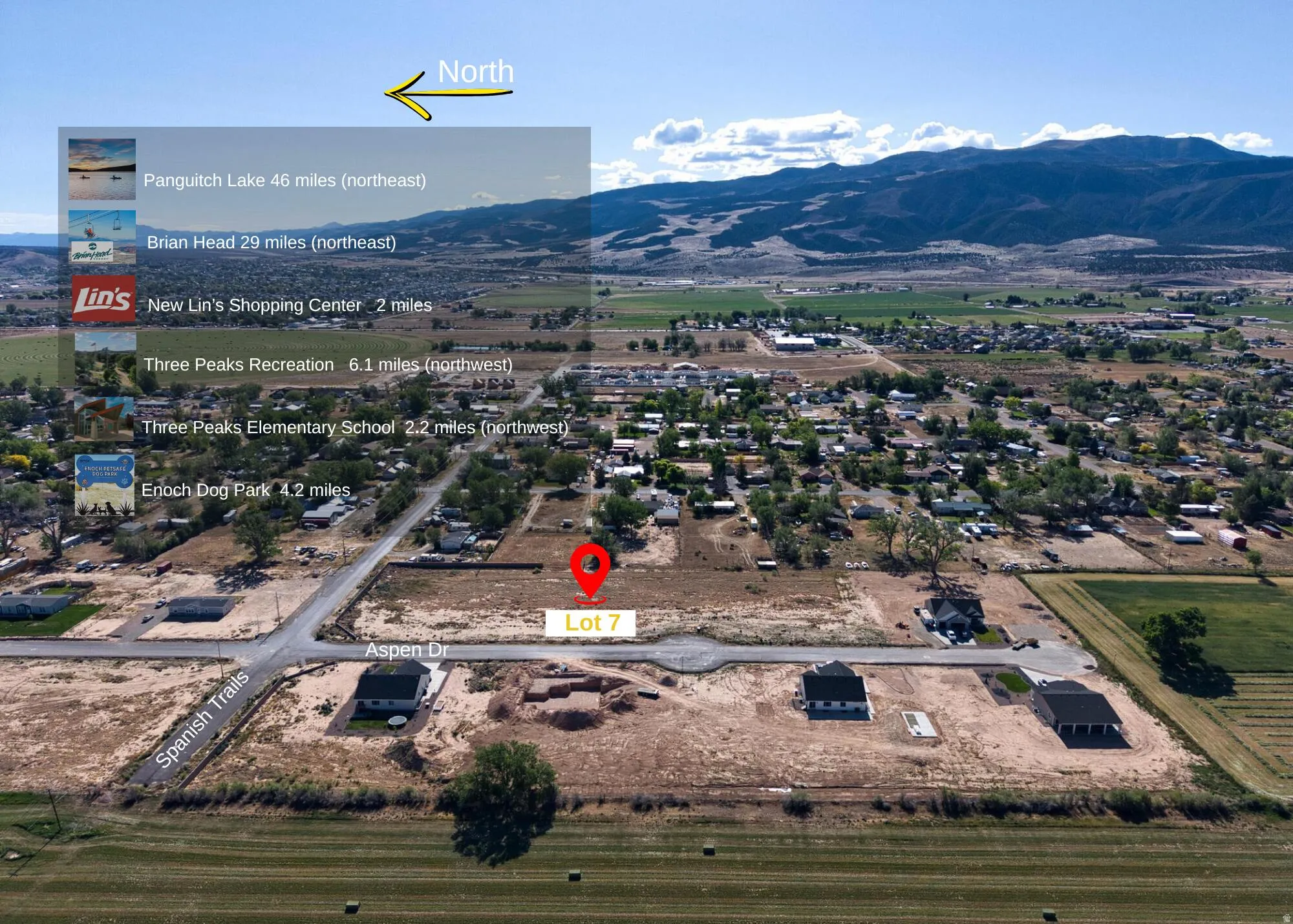 Cleared lot with established road frontage on Aspen Drive and Spanish Trails