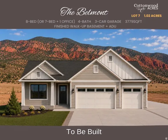 Build your homestead on this 1.02 acre lot in Enoch, UT. This beautiful Belmont is scheduled to be built. Buyer is in time to make their exterior and interior selections. :)