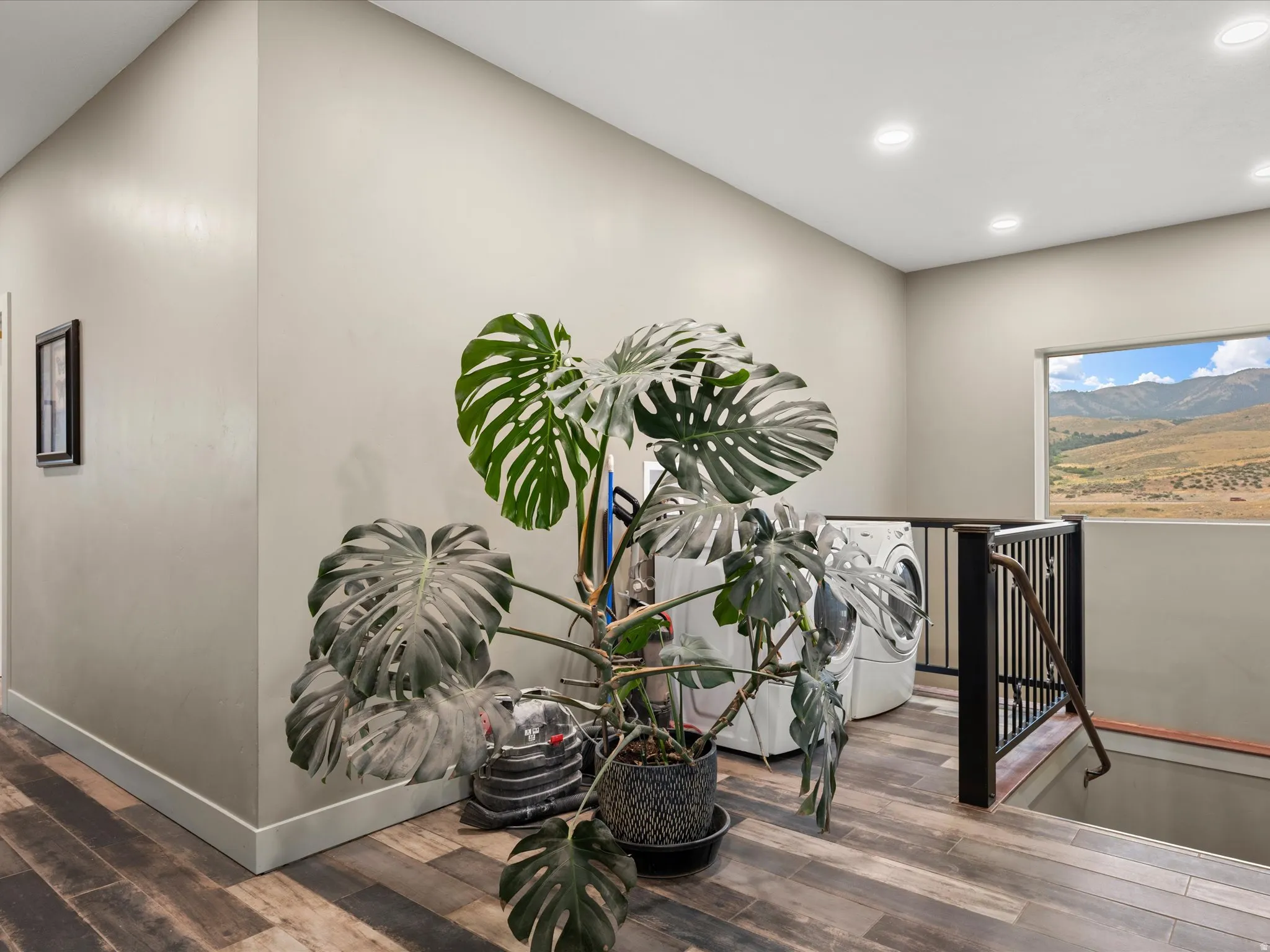 Dedicated laundry area featuring modern appliances