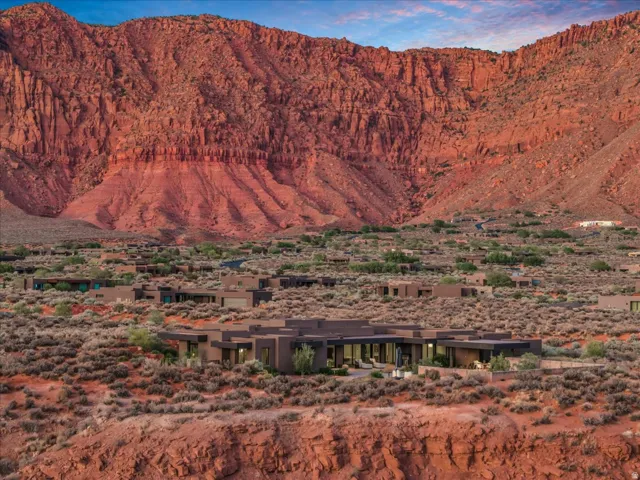 Aerial view with Kayenta Wash