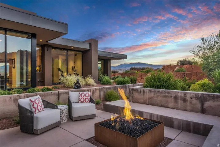 Twilight views from the north patio