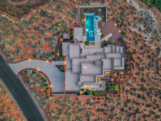 Aerial view west