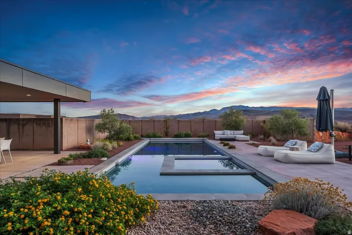 Twilight views from the south patio