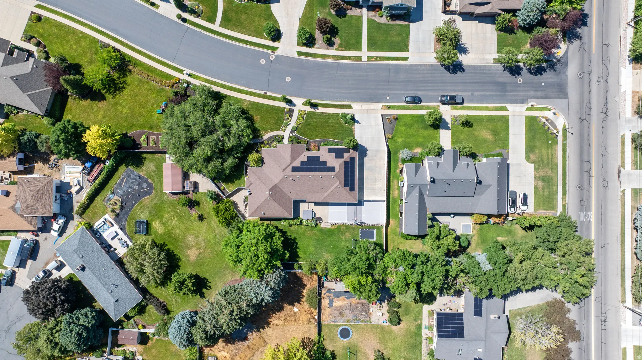 Aerial of neighborhood