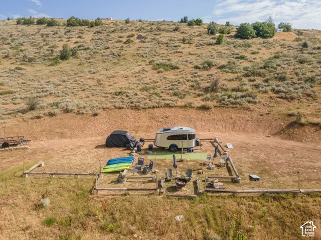 Outdoor recreational property featuring a graded level pad