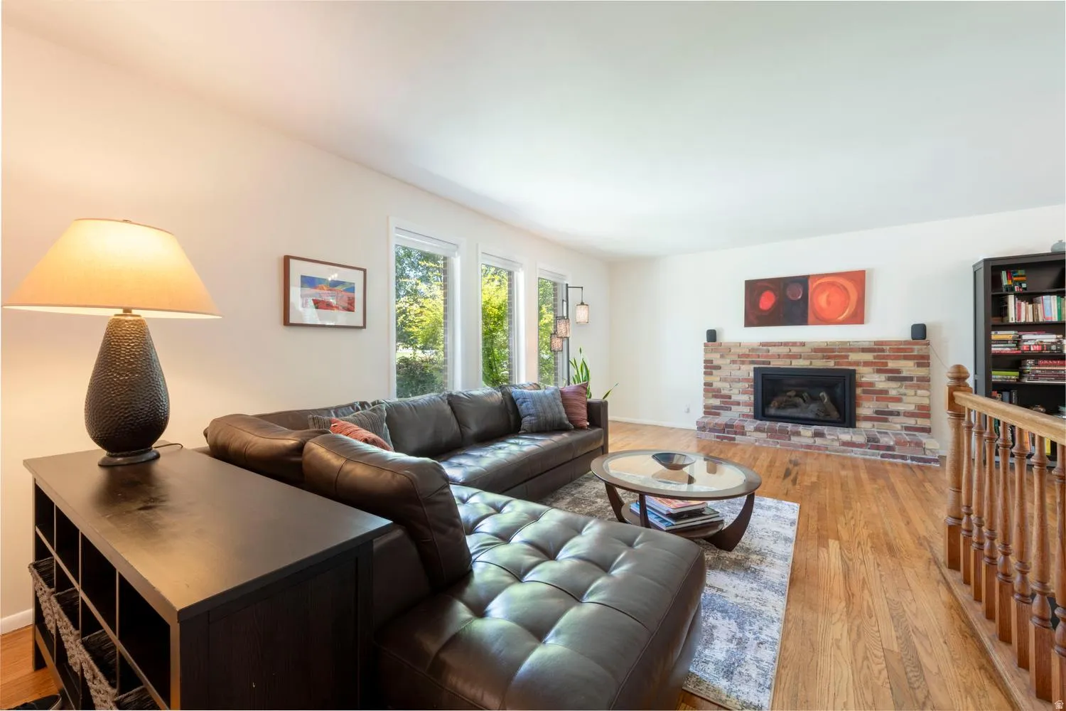 Main level formal living room w/ fireplace
