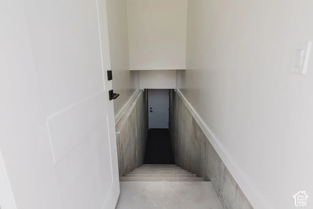 Enclosed stairway from exterior to entry of ADU