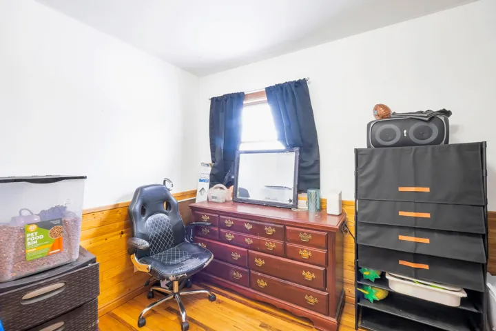 Wood-finish flooring with wood paneling