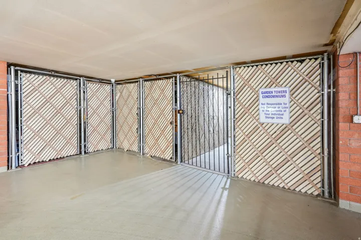 Secure storage area featuring multiple individual units