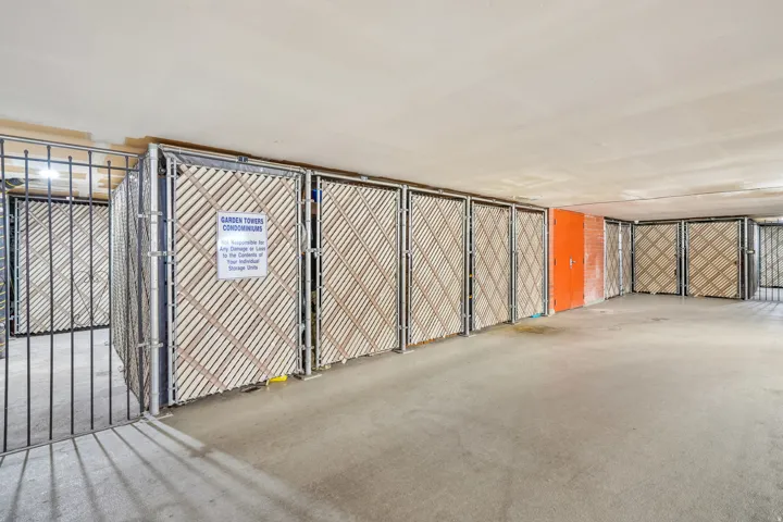 Dedicated storage units featuring metal fencing and privacy slats