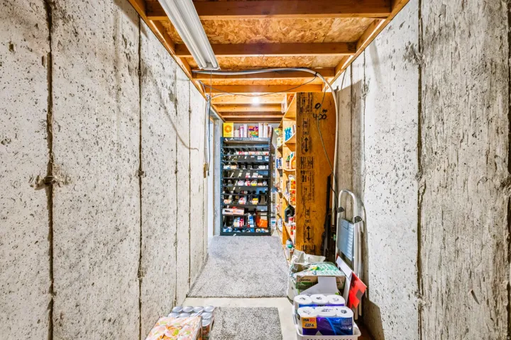 Spacious cold storage room.