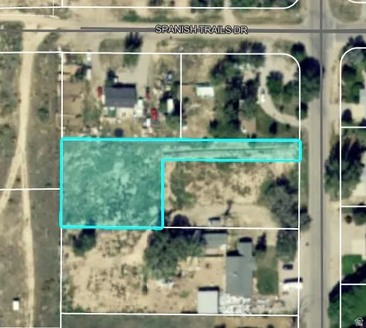 Aerial Parcel Map. Illustrating the boundaries of the property and surrounding land features