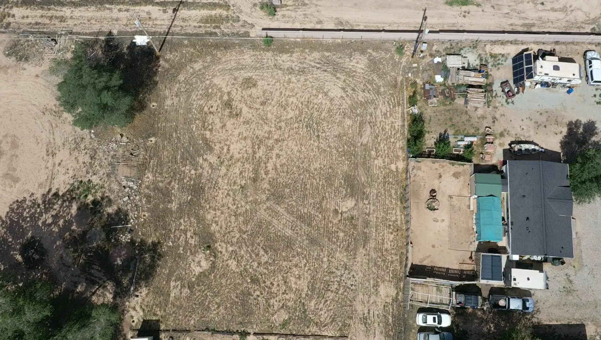 Expansive cleared lot offering significant open space