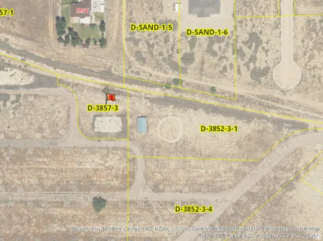 Map. Illustrating property boundaries and parcel identification numbers for the property