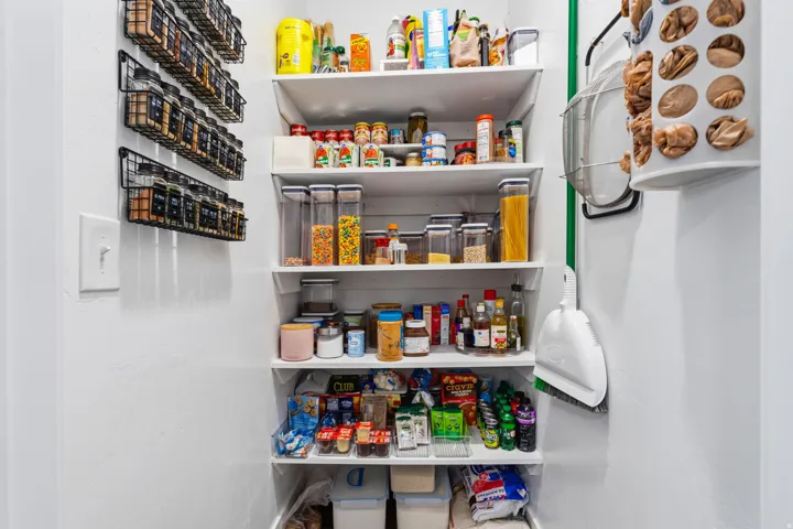 Built-in shelving for organized storage