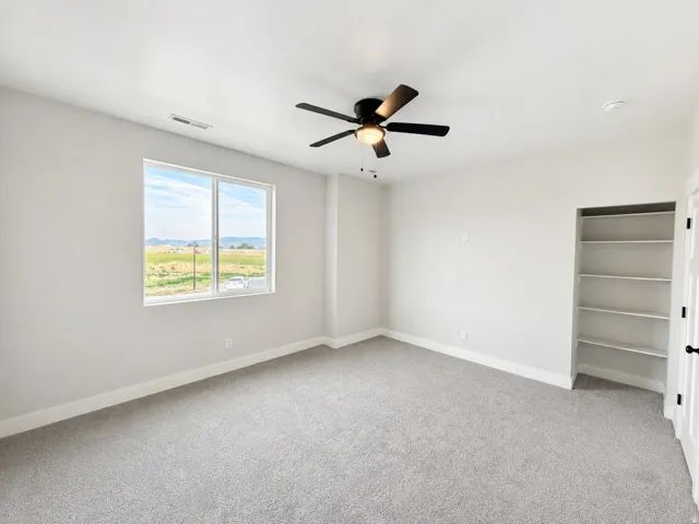Main Bedroom with extra storage shelves