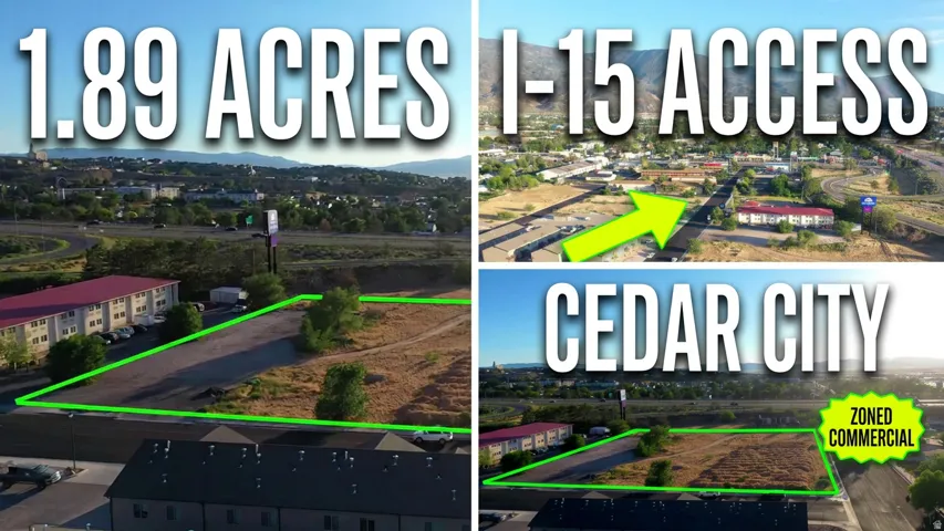 Property Marketing Visual. Illustrating property dimensions, access routes, and zoning classification