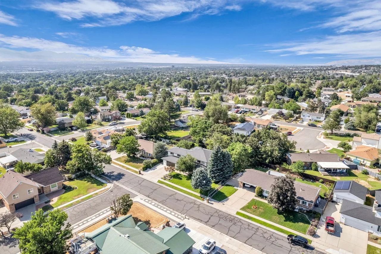 Aerial perspective showcasing the private neighborhood