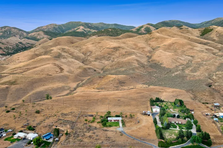 Expansive mountain landscape with rolling hills